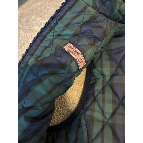 Vineyard Vines reversible blackwatch plaid Sherpa vest, Med $118 - Picture 5 of 7